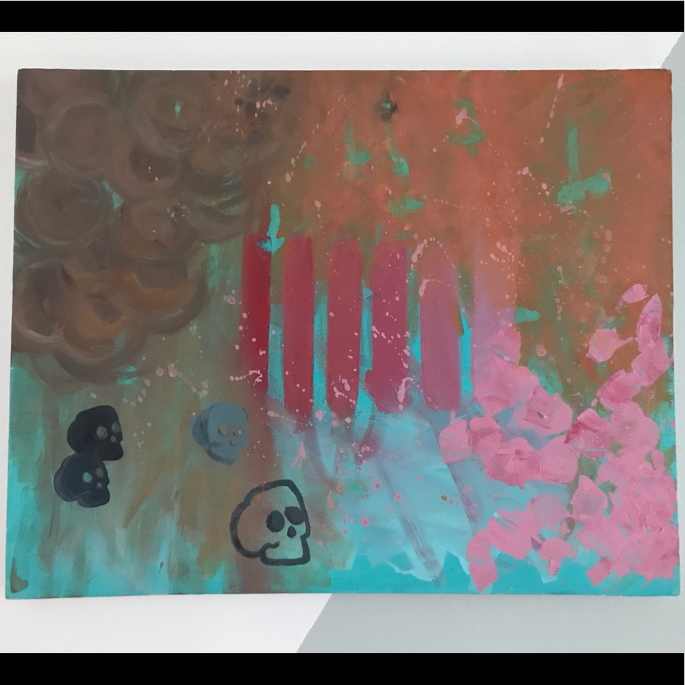 ⋒ 24 x 30 Abstract Painting on Canvas by Artist